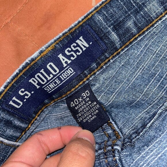 Vintage U.S. Polo Assn. Mens Denim Jeans Dark Wash Size 40x30 Relaxed Fit Classi - Picture 11 of 12